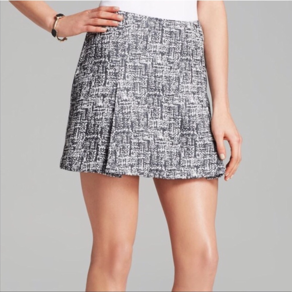 Joie Blue Gray White Caviar Mini Skirt Large